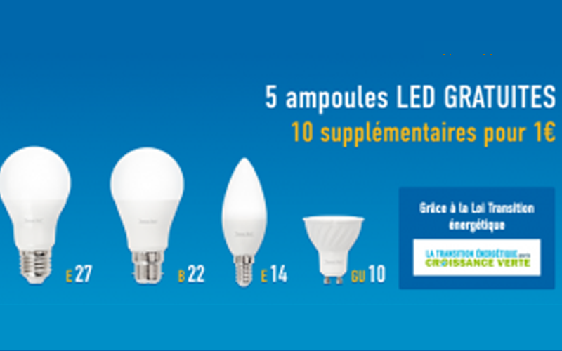 5 ampoules LED Gratuites Échantillons Gratuits France