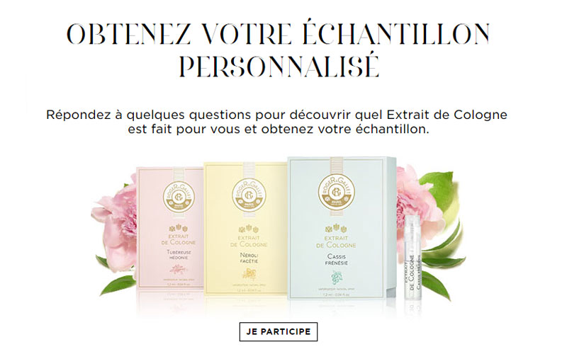 echantillon roger gallet