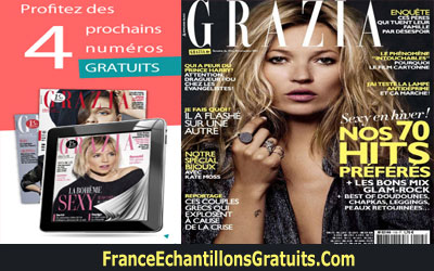 1 Mois de magazines Grazia et Portefeuille Gratuit