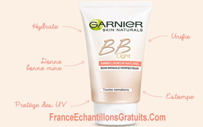 130000 échantillons gratuits BB Light de Garnier