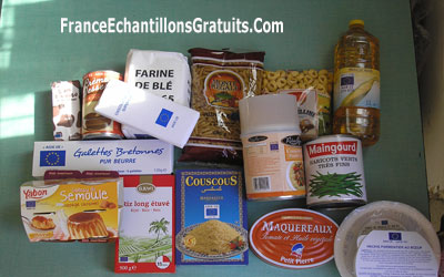 échantillons gratuits alimentaires