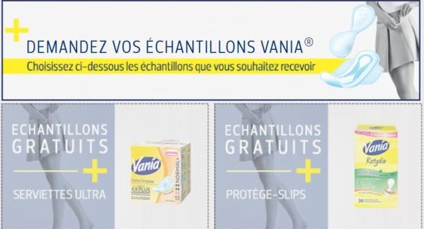 échantillons gratuits Vania