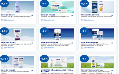 16 bons de réductions Nivea