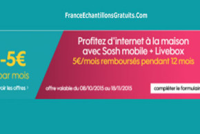 5€/mois remboursés sur votre forfait Sosh Mobile + livebox