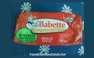 Beurre moulé Babette 500g remboursé