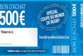 Bon d'achat de 500€ spécial coupe du monde de rugby