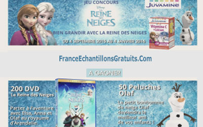 Concours DVD La Reine des neiges - Juvamine