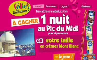 Concours Nuit au Pic du Midi pour 4 - Mont Blanc