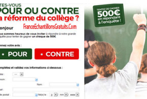 Concours Répondez au sondage pour gagner 500€