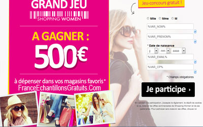 Concours Shopping Women 500 euros à gagner