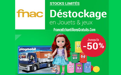 Déstockage jouets sur la fnac