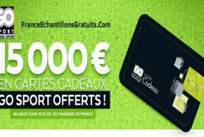 Jeu concours 15000€ en cartes cadeaux Go sport