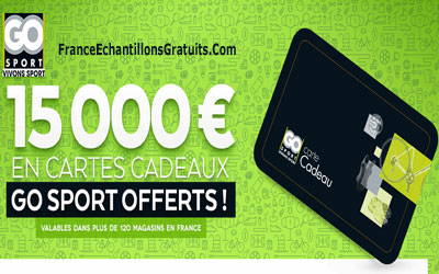 Jeu concours 15000€ en cartes cadeaux Go sport