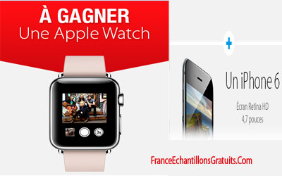 Jeu concours Apple Watch et Iphone 6 à gagner