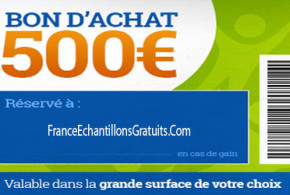 Jeu concours Bons d'achat de 500 euros