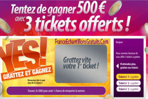 Jeu concours Grattez et Gagnez 500 euros