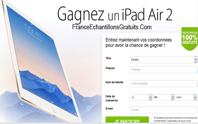 Jeu concours Ipad air 2 à gagner