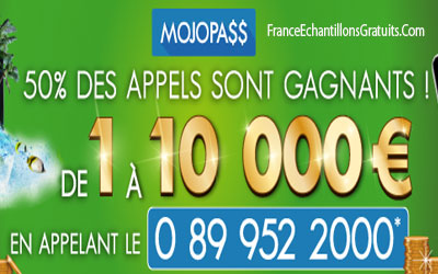 Jeu concours Mojopass de 1euro à 10000 euros