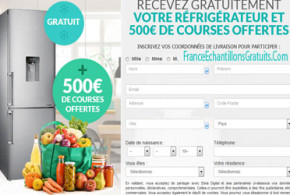 Jeu concours Réfrigérateur et 500€ de courses