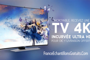 Jeu concours TV 4k incurvée ultra HD