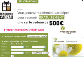 Jeu concours carte cadeau Yve Rocher de 500 euros