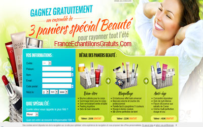 Jeu concours panier de produits de beauté