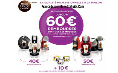 Machine a dosettes dolce gusto remboursé