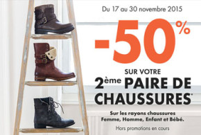 Réduction : 2 paires achetées, la 2ème à moins 50%