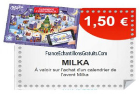 Réduction sur les chocolats de Noël Milka