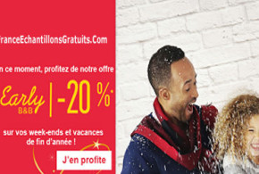 Remise de -20% sur vos week-ends et vacances