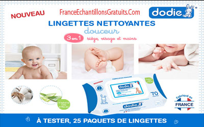 Test de produit lingettes nettoyantes Dodie