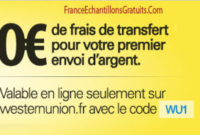 Transfert d'argent gratuit Western Union