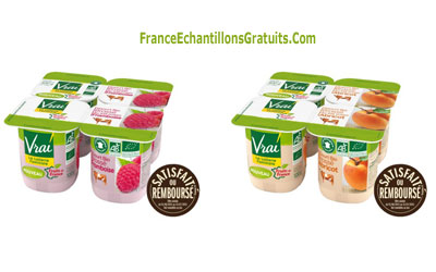 Yaourts brassés framboise ou abricot Vrai remboursé