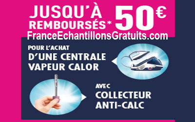 50€ remboursés pour l'achat d'un centrale vapeur Calor