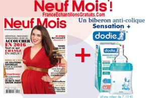 Biberon Dodie gratuit avec Neuf Mois