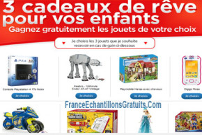 Jeu concours 3 cadeaux pour vos enfants