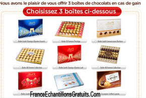 Jeu concours trois boîtes de chocolat à gagner