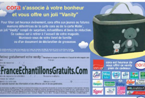 Echantillon gratuit Vanity bébé offert chez Cora