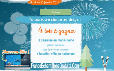 Gagnez 4 locations d'un mobil-home