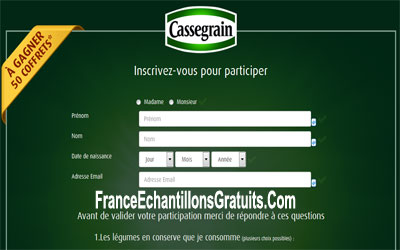 Gagnez 50 coffrets gourmands Cassegrain