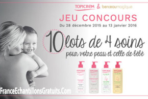 Gagnez 10 lots de 4 produits soins Topicrem