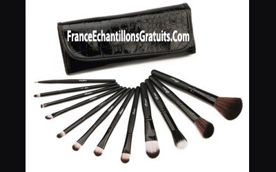 Gagnez 12 pinceaux de maquillage professionnel et trousse