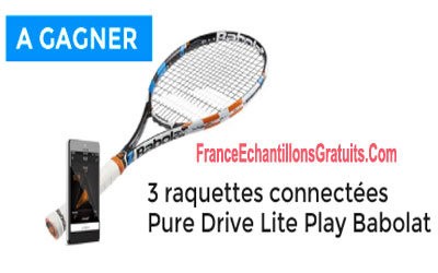 Gagnez 3 raquettes connectées Pure Drive Lite Play Babolat