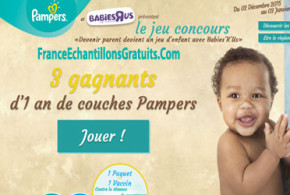 Gagnez un an de couches Pampers