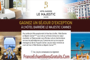 Gagnez un séjour pour 2 à l'Hôtel Barrière Le Majestic