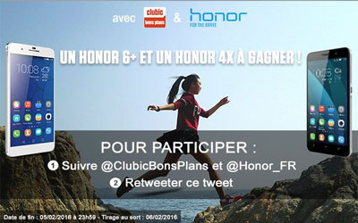 Gagnez un smartphone Honor 6 et Honor 4X