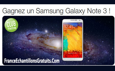 Gagnez un smartphone Samsung "Galaxy Note 3"
