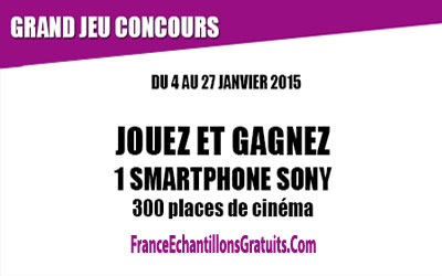 Gagnez un smartphone Sony, 300 places de cinéma