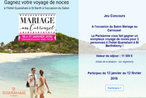 Gagnez un voyage de noces pour 2 à l'hôtel Guanahani à St Barthélemy