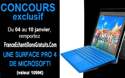 Gagnez une tablette Microsoft Surface Pro 4